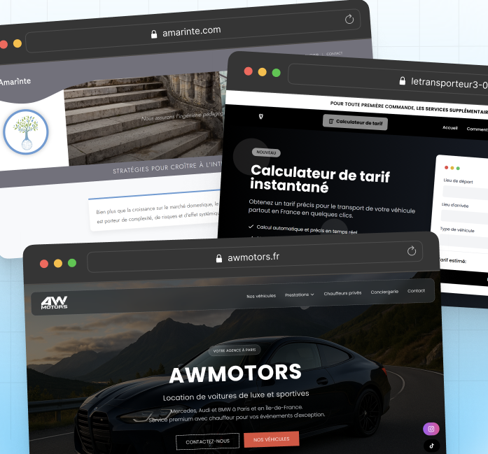 Création de sites internet et landing pages performantes - Service ELM Digital Agency